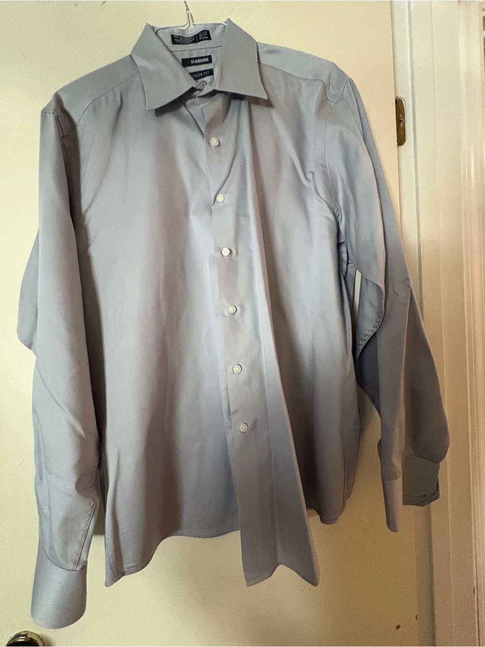 Claiborne Men's Pale Blue Button-Front Dress Shirt